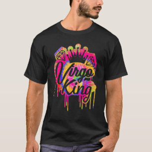 Camiseta Virgo King Zodiac Sinal Derrubando Coroa Astr