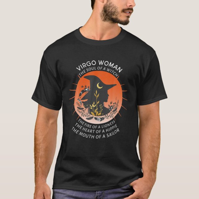 Camiseta Virgo Mulher Zodiac - Alma De Feiticeira Boca De U (Frente)