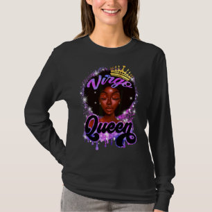 Camiseta Virgo Queen Black Queen Melanin Afro Women Birthda