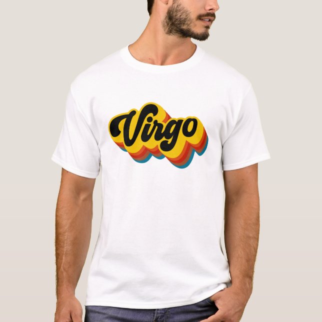 Camiseta Virgo retro do vintage (Frente)