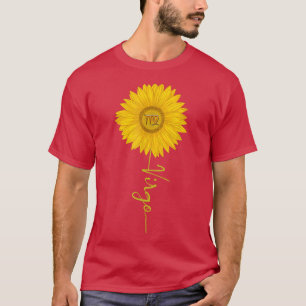 Camiseta Virgo Sinal de Girassol Sinal de Zodíaco Horoscópi