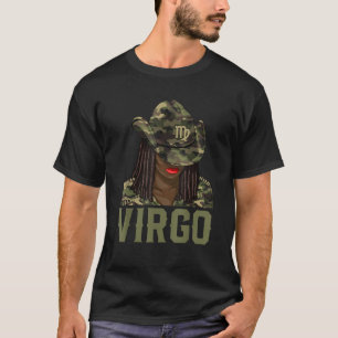 Camiseta Virgo Western Black Cowgirl Camo African American