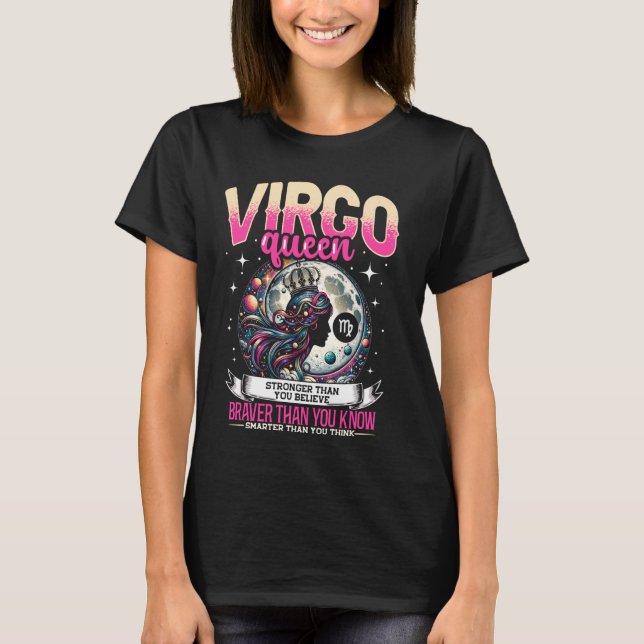 Camiseta Virgo Zodiac - Sinal de Lua - Astrologia - Sinal d (Frente)
