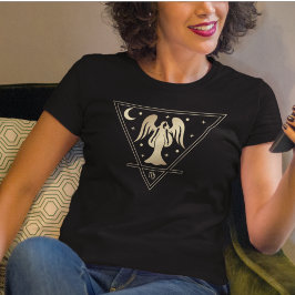 Camiseta Virgo Zodiac - Sinal Terra Elemento em Dourado