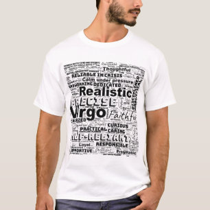 Camiseta Virgo Zodiac Word Cloud Inspiração