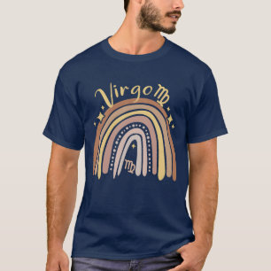 Camiseta Virgo Zodíaco Boêmio Boho Arco-íris 70s Vintage Ae