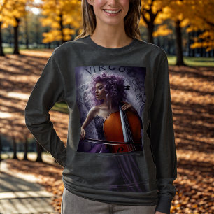 Camiseta Virgo Zodiat Músico Cello