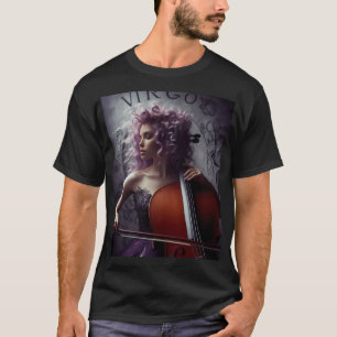 Camiseta Virgo Zodiat Músico Cello