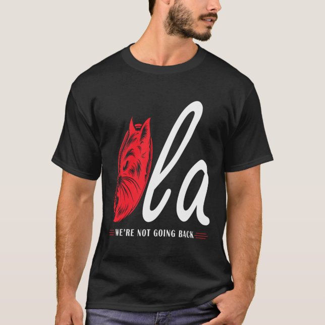 Camiseta Vírgula La Cat Lady Não vamos voltar (Frente)