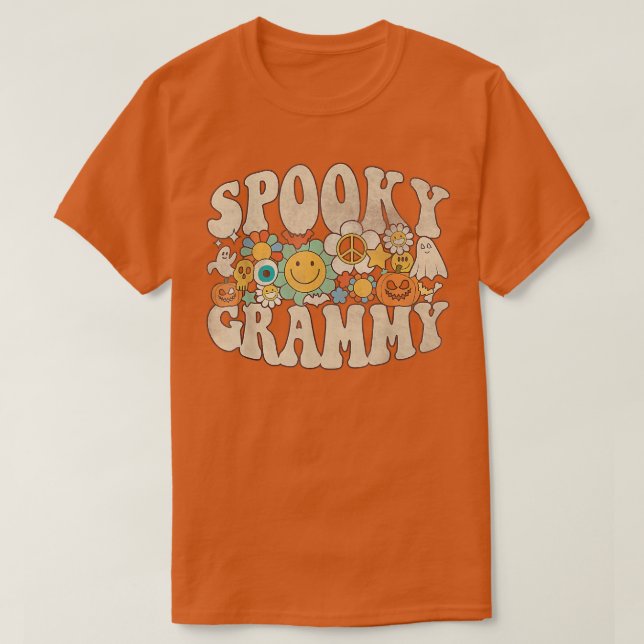 Camiseta Vírgula Spookching Retro Halloween Ghost Boo (Frente do Design)
