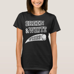 Camiseta Vírgula Verde e Branco da Equipe de Hockey