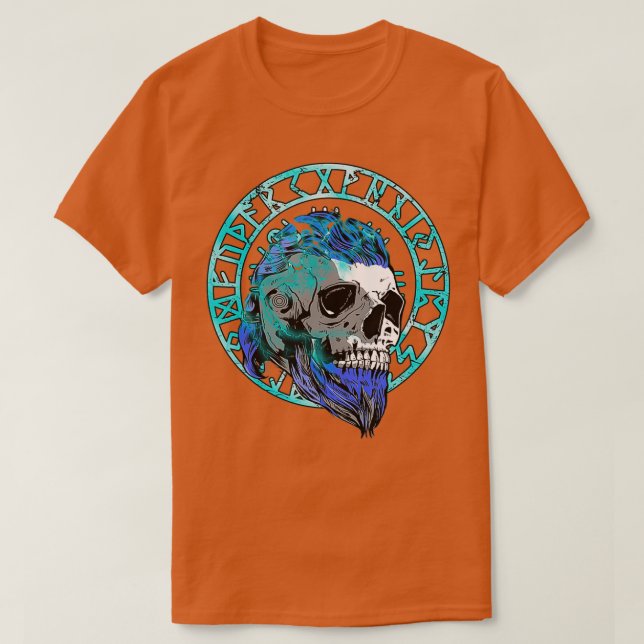 Camiseta Vírgulas com barba entorpecendo o crânio Ventilado (Frente do Design)