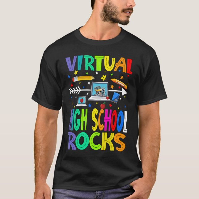Camiseta Virtual High School Rocks Back To School (Frente)