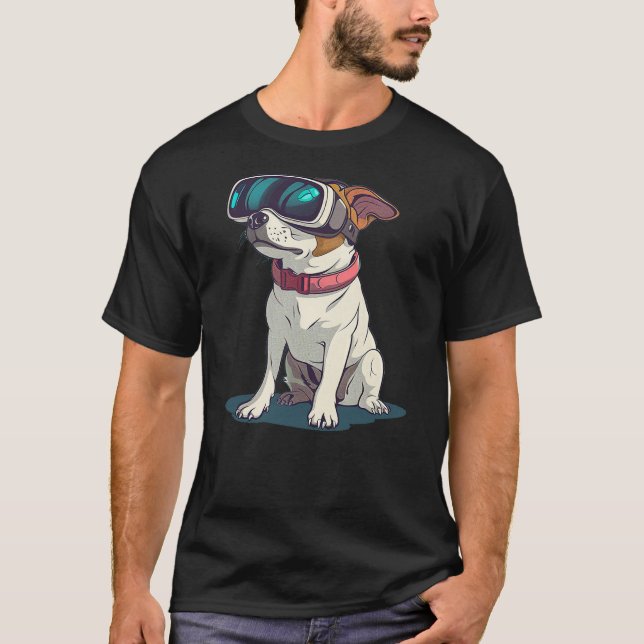 Camiseta Virtual Reality Dog Graphic for an Amazing Style (Frente)