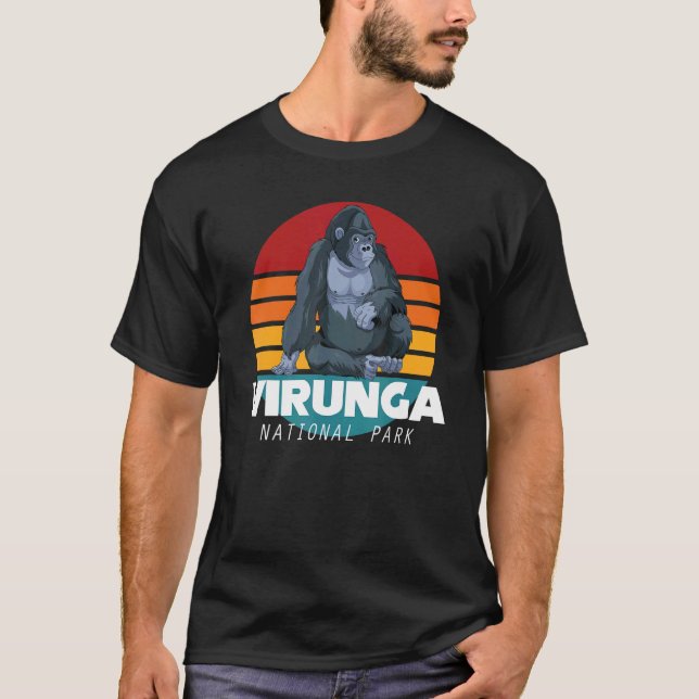 Camiseta Virunga National Park Safari Gorilla Souvenir Afri (Frente)