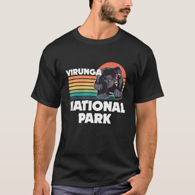 Camiseta Virunga Park in Africa Gorilla Safari Souvenir Con (Frente)