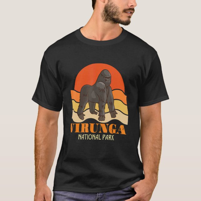 Camiseta Virunga Parque Nacional Congo Gorilla Safari Áfric (Frente)