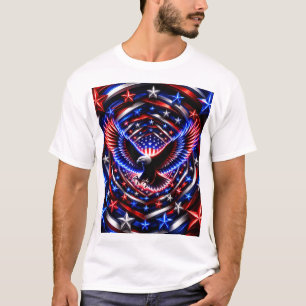 Camiseta Visão Americana Espiral – Águia Patriótica Óptica