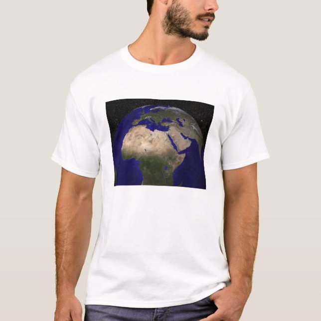 Camiseta Visão da África, Europa, Oriente Médio e Entrada (Frente)