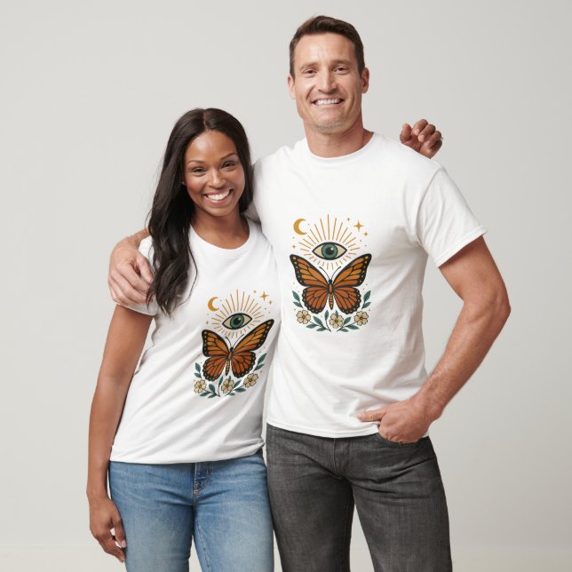 Camiseta Visão da borboleta mística (Unissex)