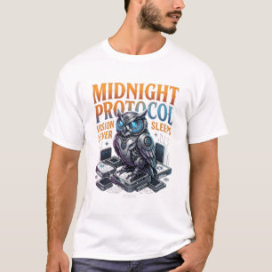 Camiseta Visão do Protocolo da Meia-Noite Nunca Dorme Ciber