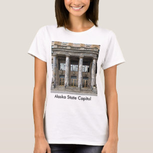 Camiseta Visão frontal do Capitólio Estadual do Alasca em