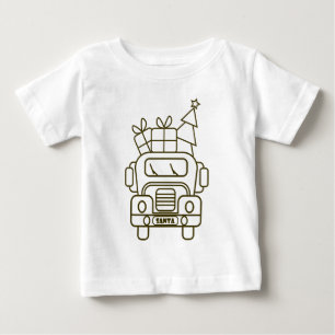 Camiseta Visão geral da frente do carro de Papais noeis de 