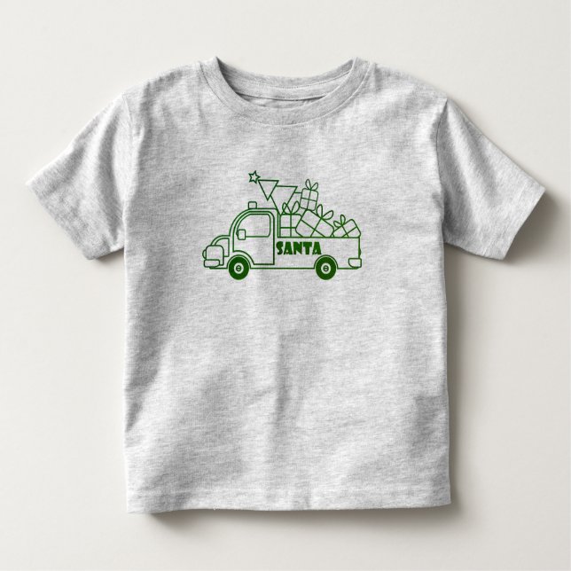 Camiseta Visão geral do lado do carro dos Papais noeis de c (Frente)