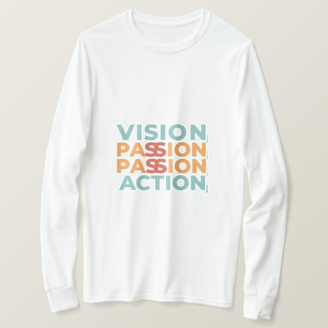 Camiseta Visão, Paixão, Ação (Frente do Design)