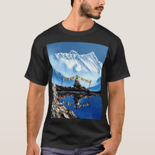 Camiseta Visão Panorâmica De Annapurna Mountain Nepal