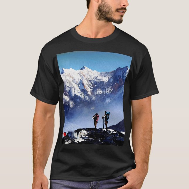 Camiseta Visão Panorâmica Do Pico Everest De Ama Dablam (Frente)