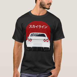 Camiseta Visão traseira do Nissan GTR r35