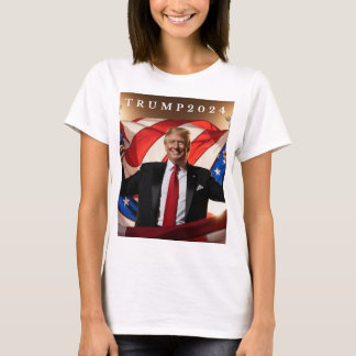 Camiseta "Visão Trump 2024: Negrito e Orgulhoso