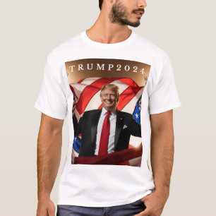 Camiseta "Visão Trump 2024: Negrito e Orgulhoso