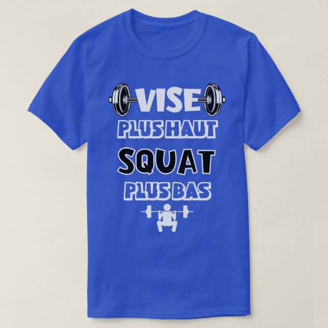 Camiseta Vise Plus op Squat Plus Low Humor Workout Gift Wo (Frente do Design)