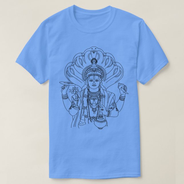 Camiseta Vishnu  Vedic Hindu God Hinduism Graphic Tee  (Frente do Design)