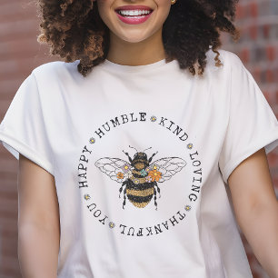 Camiseta Visibilidade positiva, Camisa-T feminina de abelha