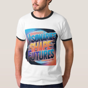 Camiseta Visionários Moldam Futuros: Multicolor Futurista
