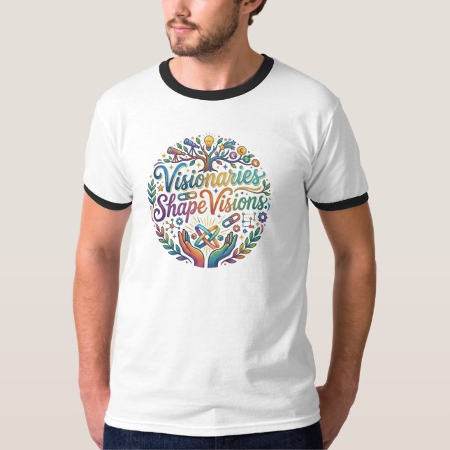 Camiseta Visionários Moldam Visões Design (Frente)