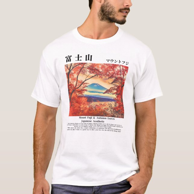 Camiseta Visit Japan – Mount Fuji & Autumn Leaves (Frente)
