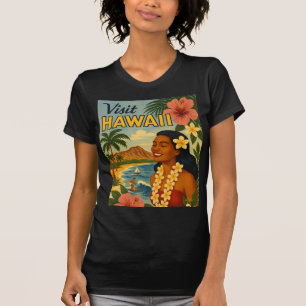 Camiseta Visita de Meados do Século ao Turismo do Havaí Art
