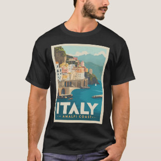 Camiseta Visita De Vintage À Costa Do Amalfi Da Itália
