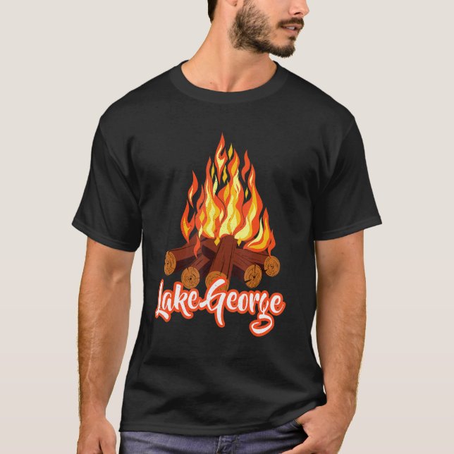 Camiseta Visita Distante Lago George Vacation Camping Bon (Frente)