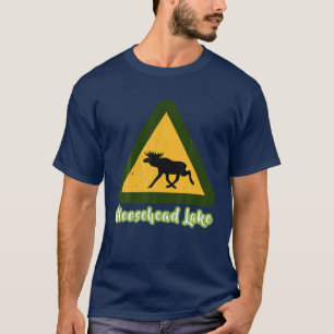 Camiseta Visita Distante Maine Moosehead Lake Moose Crossi