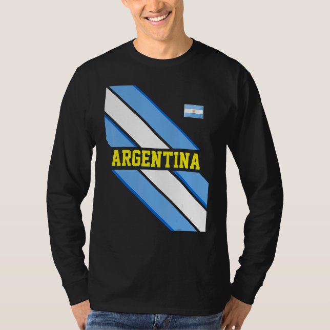 Camiseta Visitante argentino apoiador de futebol (Frente)
