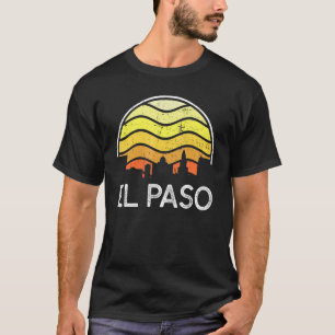 Camiseta Visitantes da linha do horizonte retro do Texas El