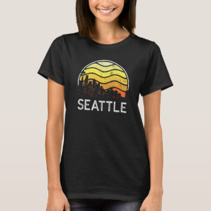 Camiseta Visitantes de Washington Seattle Skyline Vintage