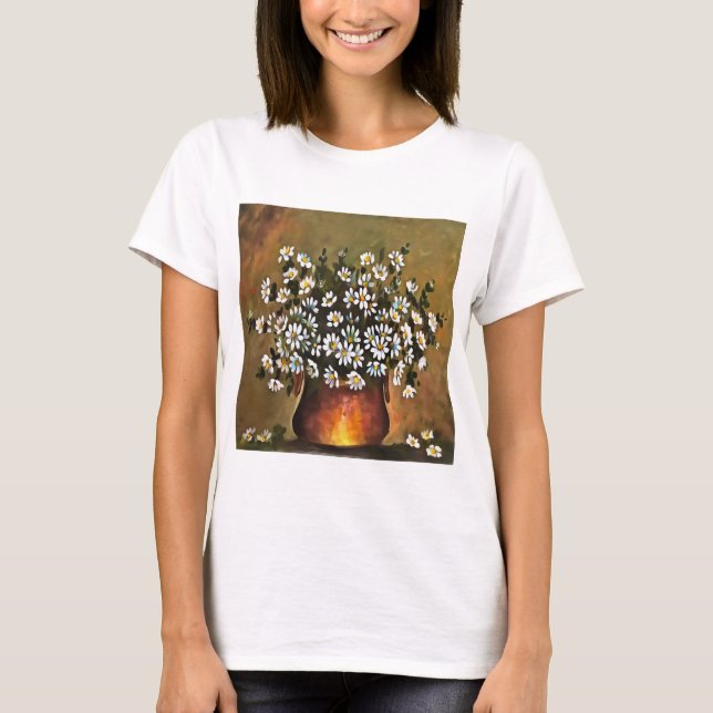 Camiseta Visitas Num Vaso De Cobre Colorido (Frente)