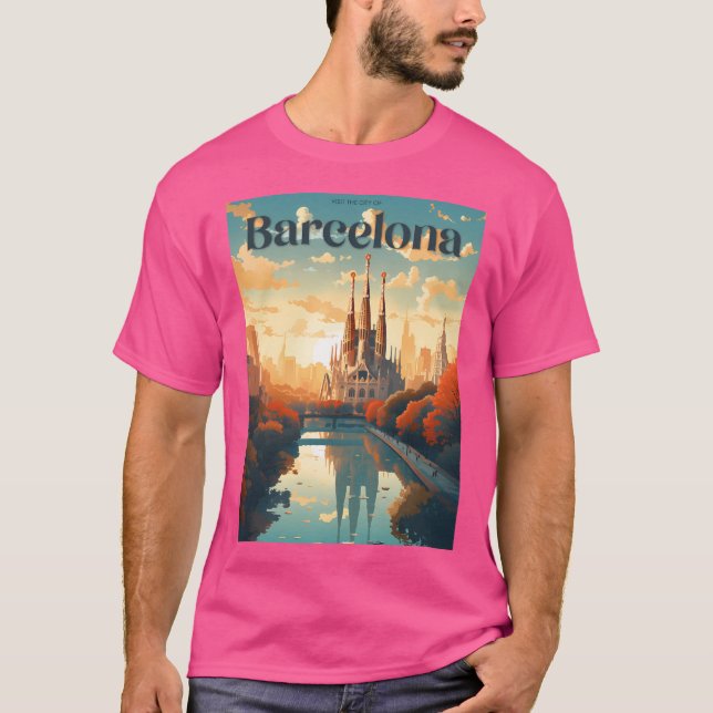 Camiseta Visite A Cidade De Barcelona 1 (Frente)