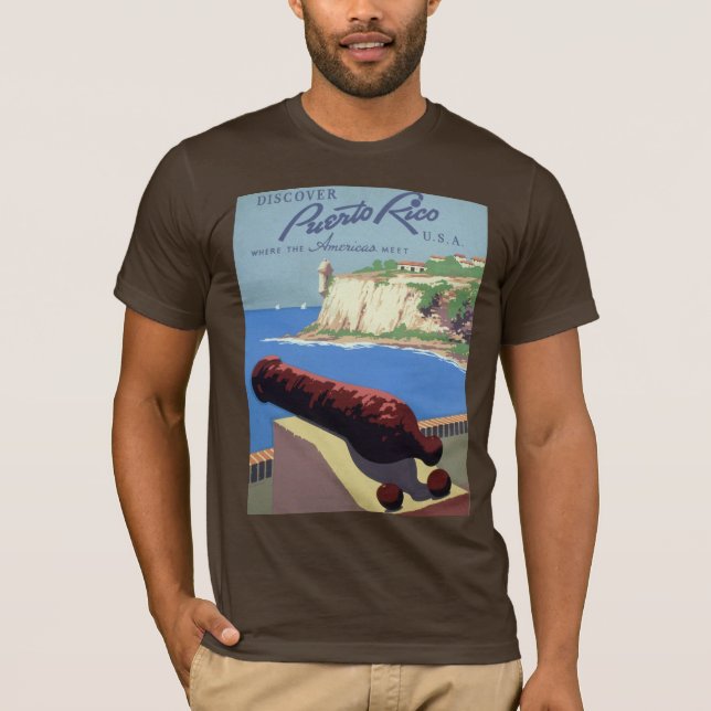 Camiseta Visite a Fortaleza El Morro, Porto Rico, San Juan  (Frente)